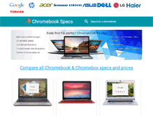Tablet Screenshot of chromebookspecs.com
